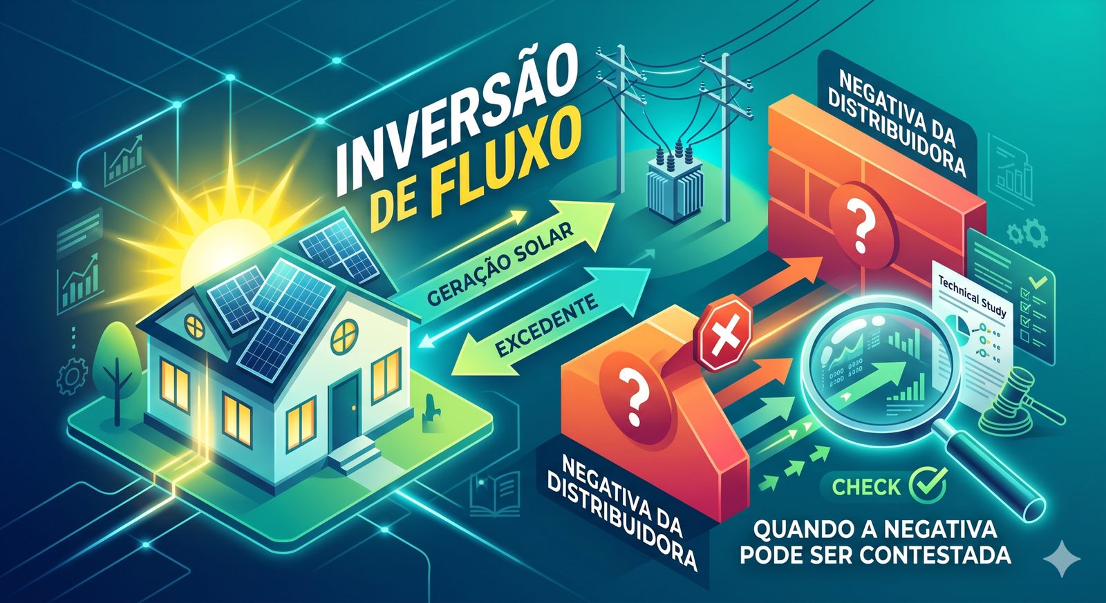 Energia solar, geração, distribuidora, negativa.